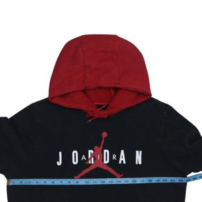 Jordan Men's Black Red Pullover Hoodie L Fleece Logo Sportswear
