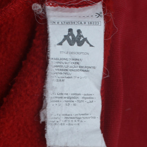 Kappa Men's Red Pullover Hoodie Large Sports Fleece