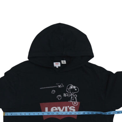 Levi's Men's Black Snoopy Graphic Pullover Hoodie 2XL