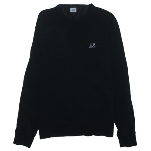 C.P. Company Men's Black Cotton Crew Neck Sweatshirt Size L