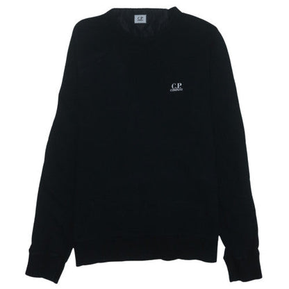 C.P. Company Men's Black Cotton Crew Neck Sweatshirt Size L