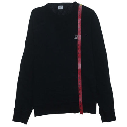 C.P. Company Men's Black Cotton Crew Neck Sweatshirt Size L