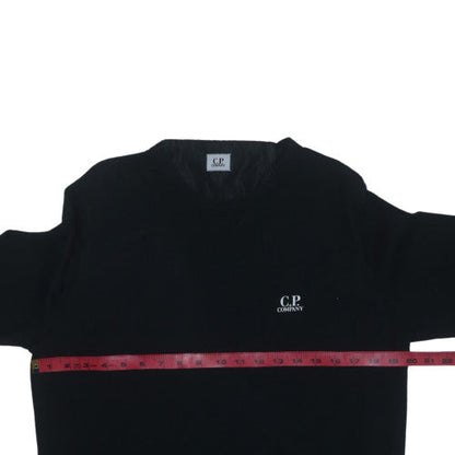 C.P. Company Men's Black Cotton Crew Neck Sweatshirt Size L