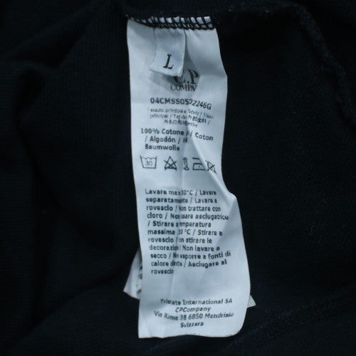 C.P. Company Men's Black Cotton Crew Neck Sweatshirt Size L