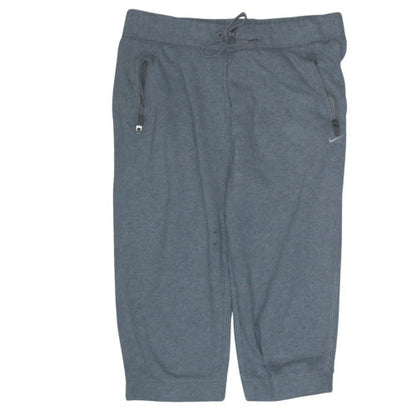 Nike Womens Grey Capri Sweatpants Size M Drawstring Pockets