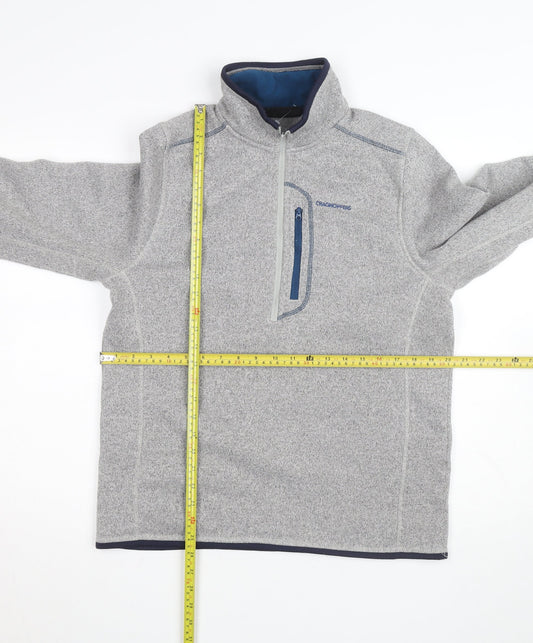 Craghoppers Men's Grey Fleece Half Zip Jacket Size M Regular Fit