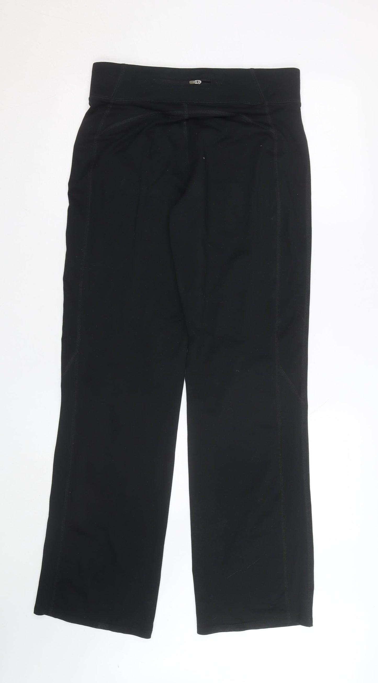 Dunnes Stores Womens Black Straight Leg Jersey Yoga Trousers Size 12