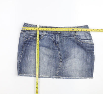 S. Bermond for Dunnes Women Blue Denim Mini Skirt Size 10
