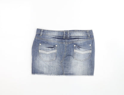 S. Bermond for Dunnes Women Blue Denim Mini Skirt Size 10