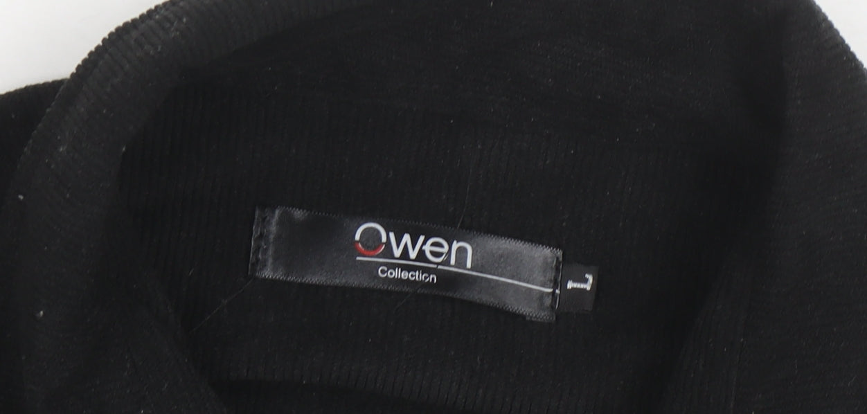 Owen Men’s Black Corduroy Long Sleeve Button-Up Shirt L