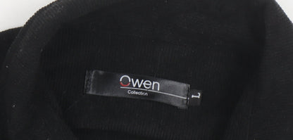 Owen Men’s Black Corduroy Long Sleeve Button-Up Shirt L