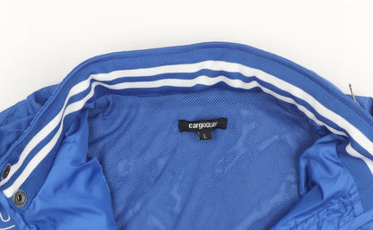 Cargo Quay Men's Blue Bomber Jacket L Lightweight Polyester Casual