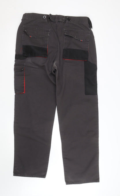 Builders Choice Men's Grey Cargo Work Trousers Size 38