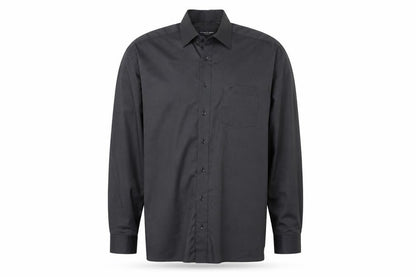 Casa Moda Men's Grey Striped Long Sleeve Non-Iron Cotton Shirt Size 47