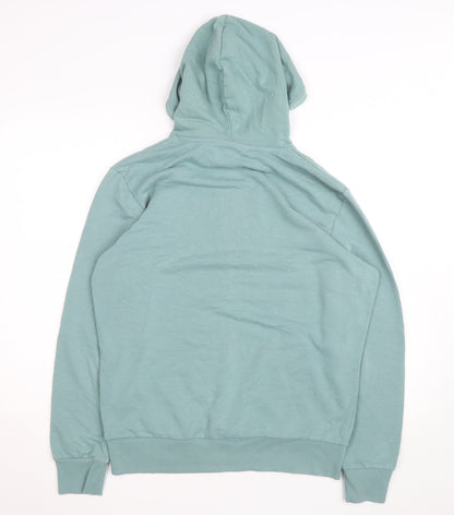 Jack & Jones Men’s Green L Pullover Hoodie Graphic Logo