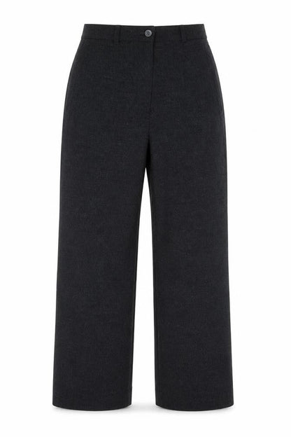 Basler Women's Black Wool Blend Formal Pleated Trousers Size 8