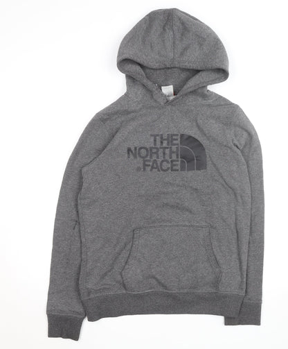 The North Face Boys Grey Pullover Hoodie XL Youth Cotton Blend