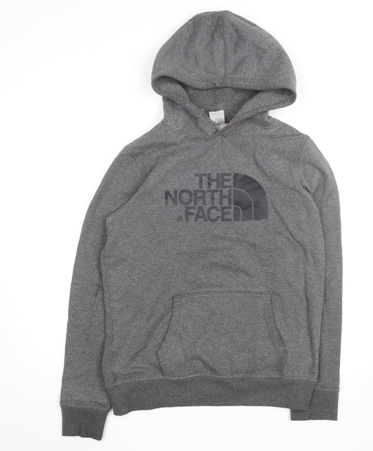 The North Face Boys Grey Pullover Hoodie XL Youth Cotton Blend