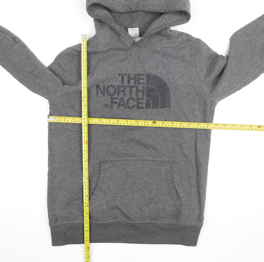 The North Face Boys Grey Pullover Hoodie XL Youth Cotton Blend