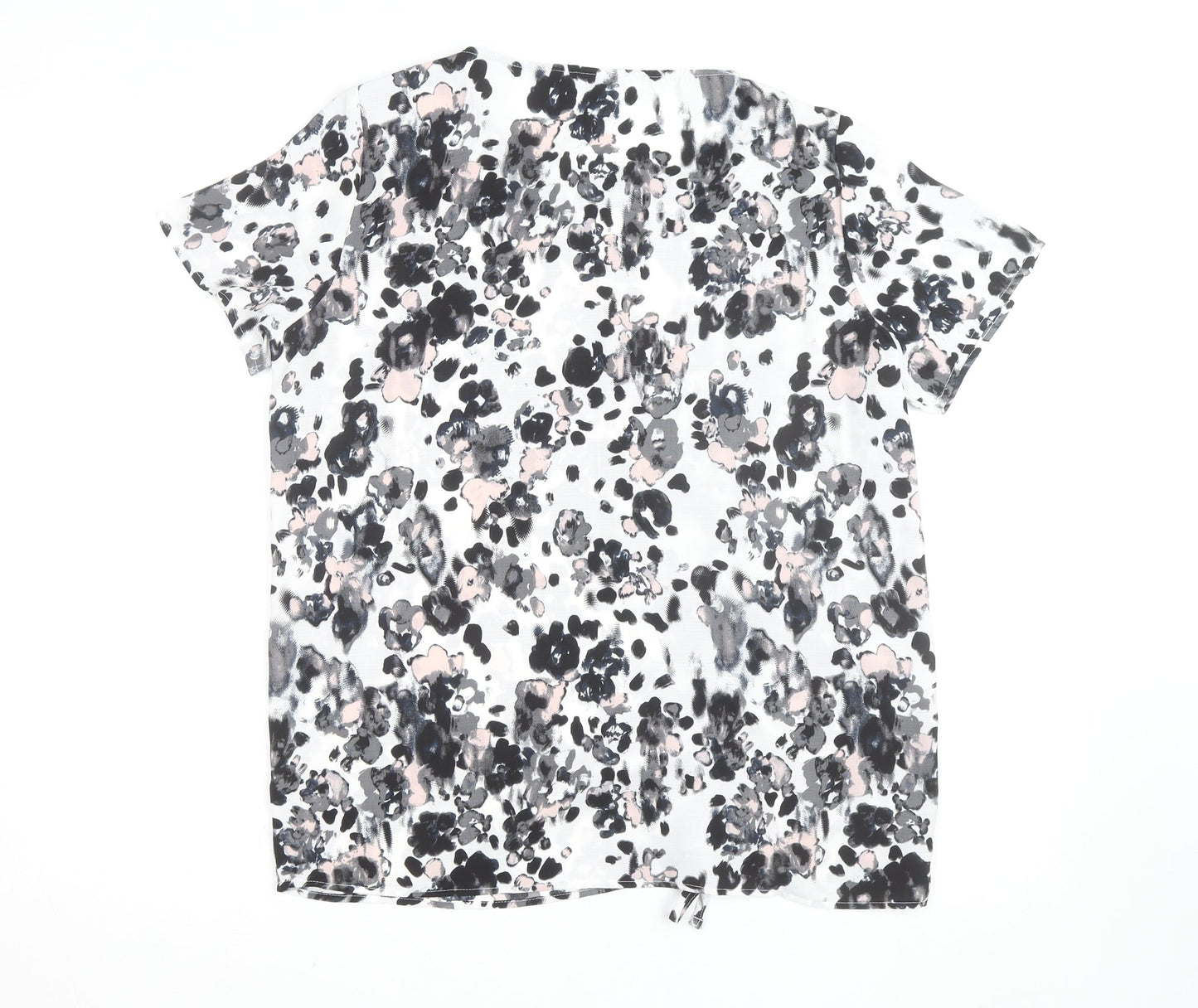 Jacqueline de Yong Women's Multicoloured Floral Short Sleeve Blouse M