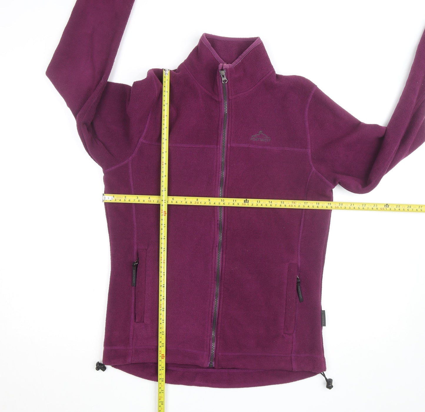 Portwest Womens Purple Fleece Jacket Size 14 Full Zip Lightweight Outdoor