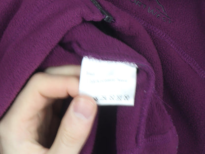 Portwest Womens Purple Fleece Jacket Size 14 Full Zip Lightweight Outdoor