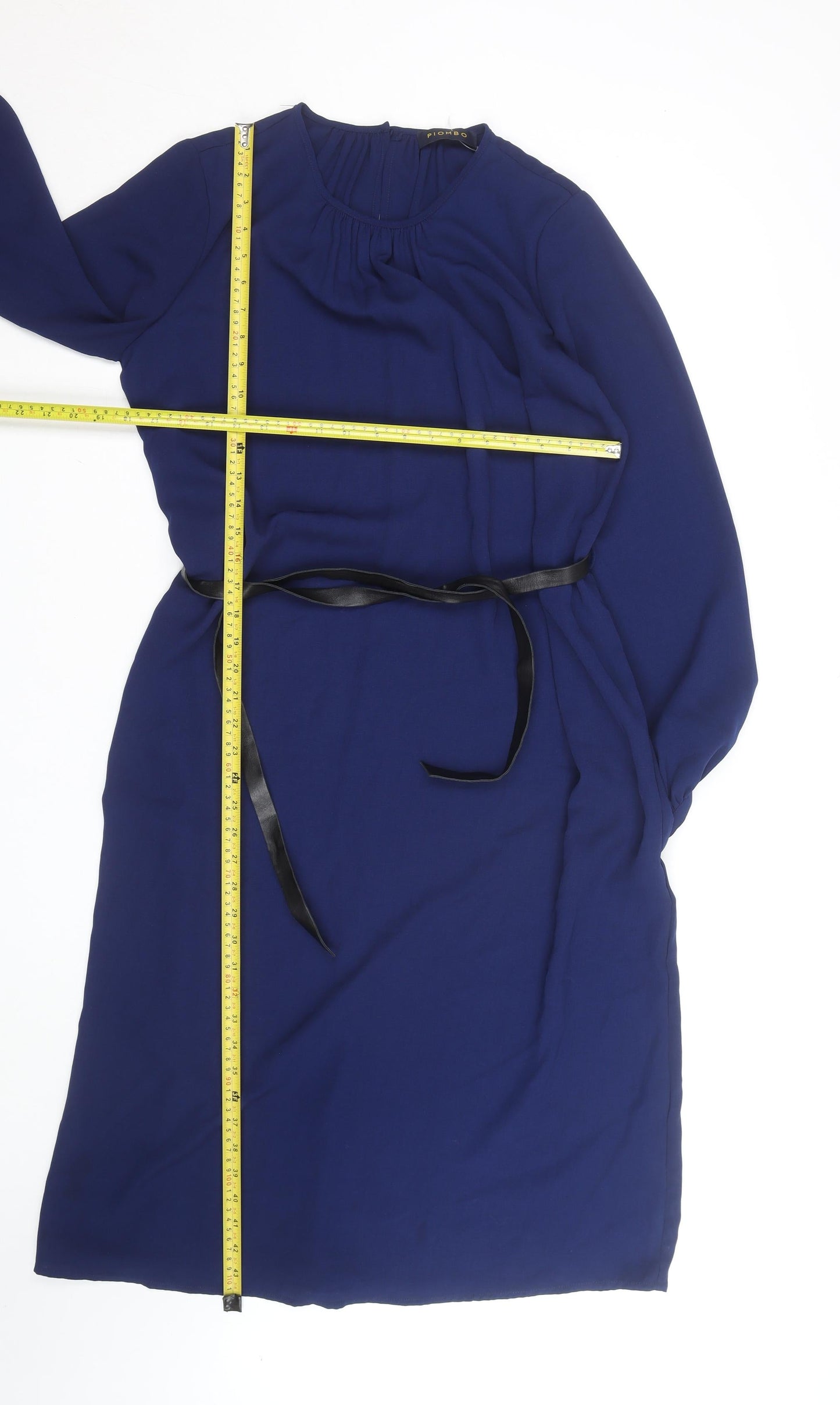 Piombo Women’s Blue Knee Length Shift Dress Size 12