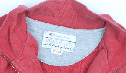 Champion Mens Red Medium Full Zip Track Jacket Heritage Classics