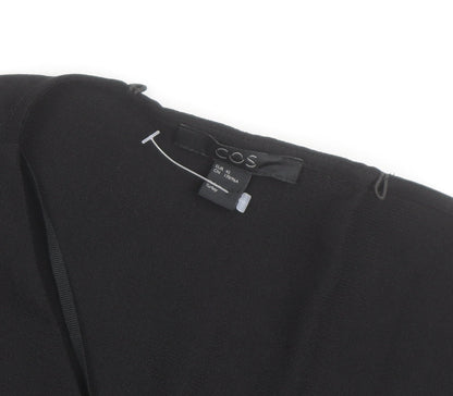 COS Women's Black V-Neck Long Sleeve Blouse Size 14