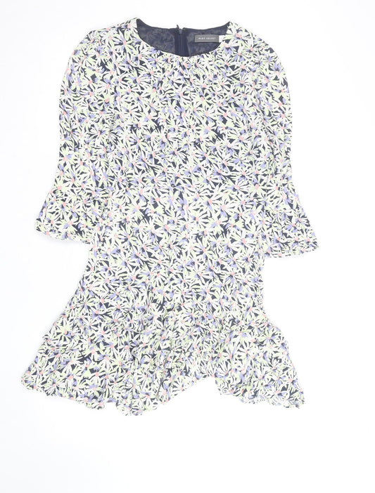 Mint Velvet Women's Multicoloured Floral Fit & Flare Dress Size 8