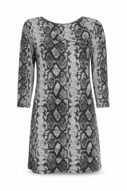 Michael Kors Womens Grey Snake Print Bodycon Dress Size M