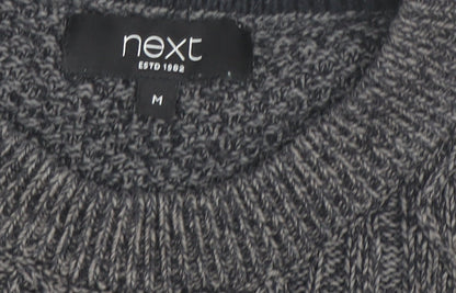 Next Men's Grey Cable-Knit Crew Neck Jumper Size M