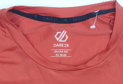 Dare 2b Men's Orange Short Sleeve Cycling T-Shirt XXL Quick Dry