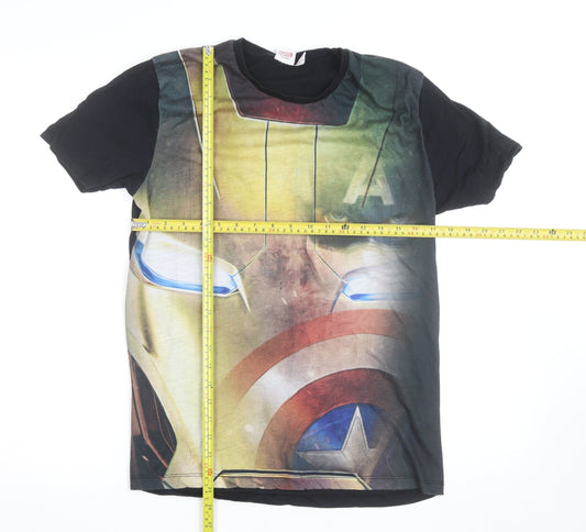 Marvel Men's Multicoloured Medium Graphic Print Superhero T-Shirt