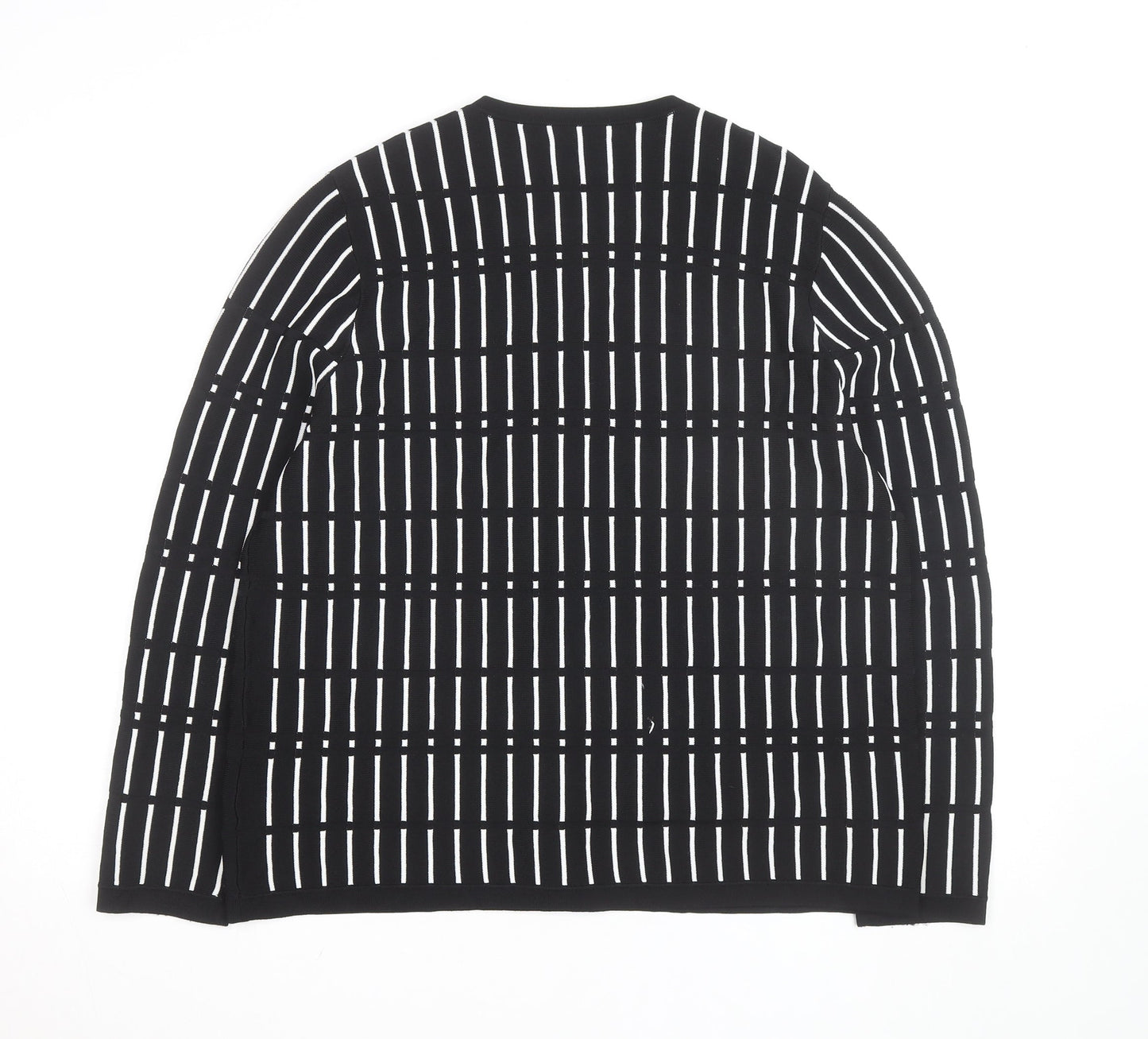 Brax Women's Black Check Knit Cardigan Size 16