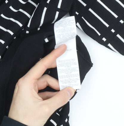 Brax Women's Black Check Knit Cardigan Size 16