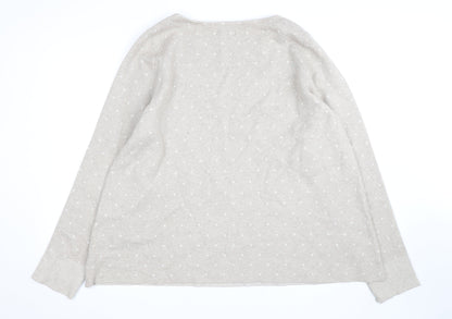 Cynthia Rowley Woman Beige Polka Dot Knit Jumper UK 22/24