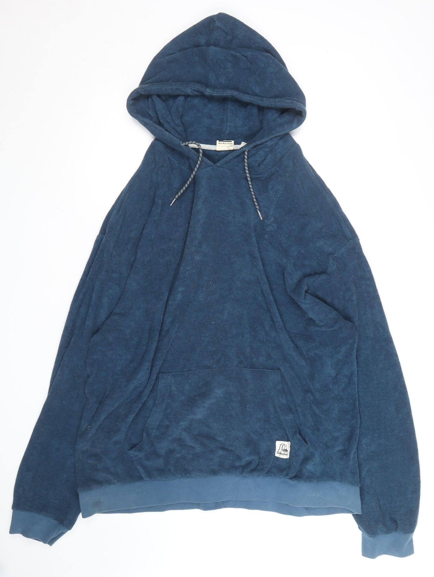 Quiksilver Men’s Blue 2XL Pullover Hoodie Relaxed Fit Surf Style
