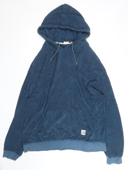 Quiksilver Men’s Blue 2XL Pullover Hoodie Relaxed Fit Surf Style
