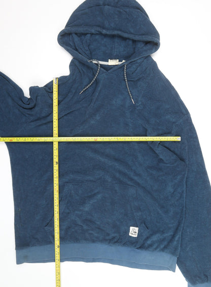 Quiksilver Men’s Blue 2XL Pullover Hoodie Relaxed Fit Surf Style