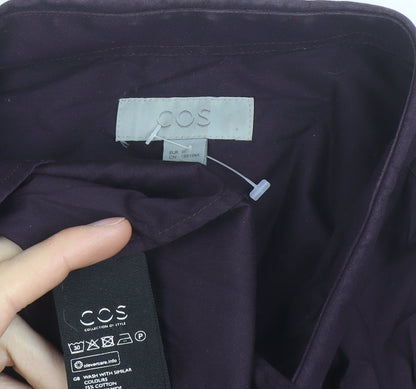 COS Men's Purple Classic Long Sleeve Cotton Dress Shirt Size 41