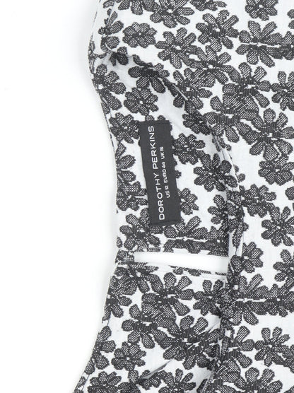 Dorothy Perkins Women Black Floral Lace A-Line Dress Size 16