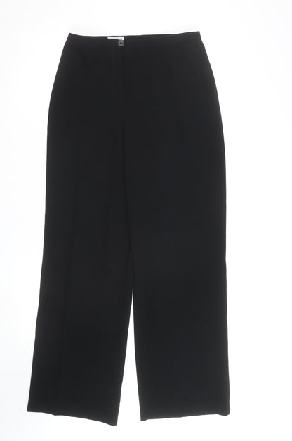 Basler Women's Black Wide-Leg Tailored Trousers Size 12