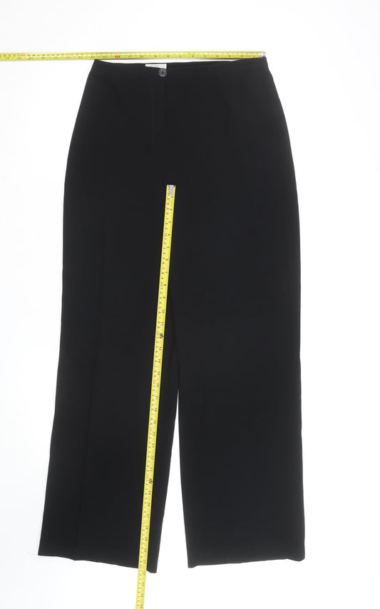 Basler Women's Black Wide-Leg Tailored Trousers Size 12