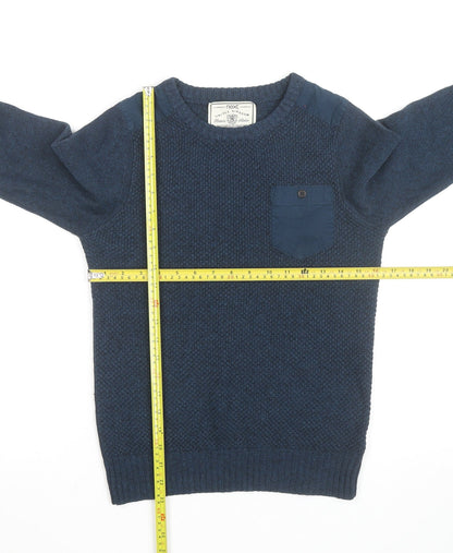 Next Men's Blue Crew Neck Knitted Pullover Jumper Size L