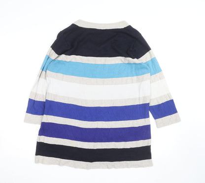 Marks and Spencer Per Una Women's Multicoloured Stripe Knit Top Size 16