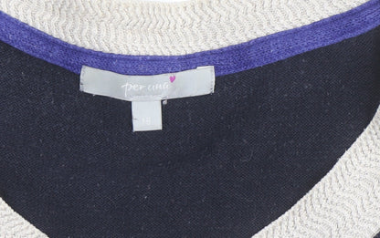Marks and Spencer Per Una Women's Multicoloured Stripe Knit Top Size 16