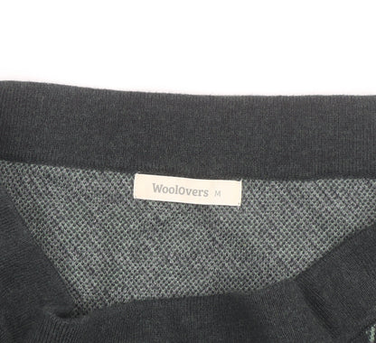 Woolovers Women's Grey Check Knit Pencil Skirt Size M High Waist