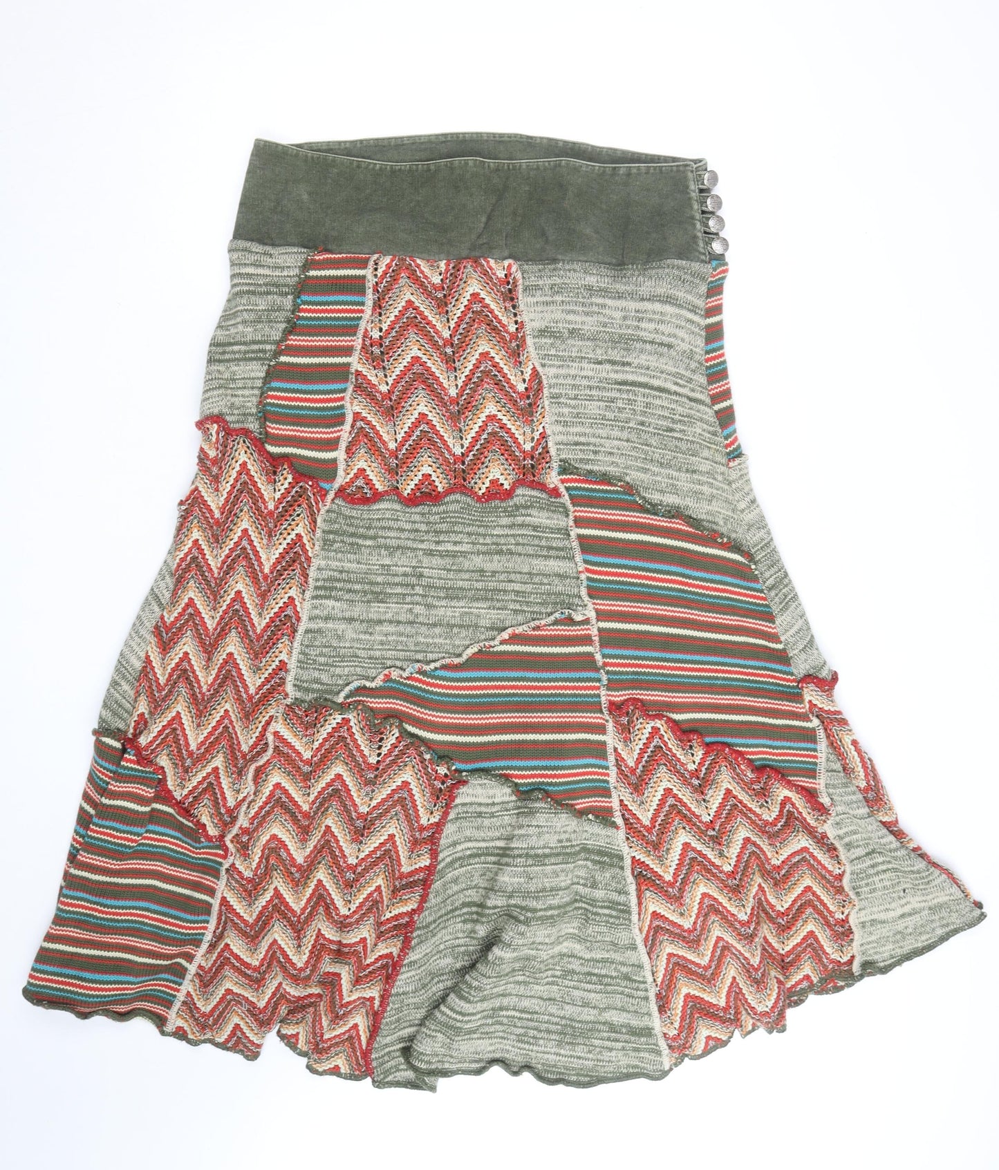 Marks and Spencer Per Una Women's Multicoloured A-Line Midi Skirt Size 16
