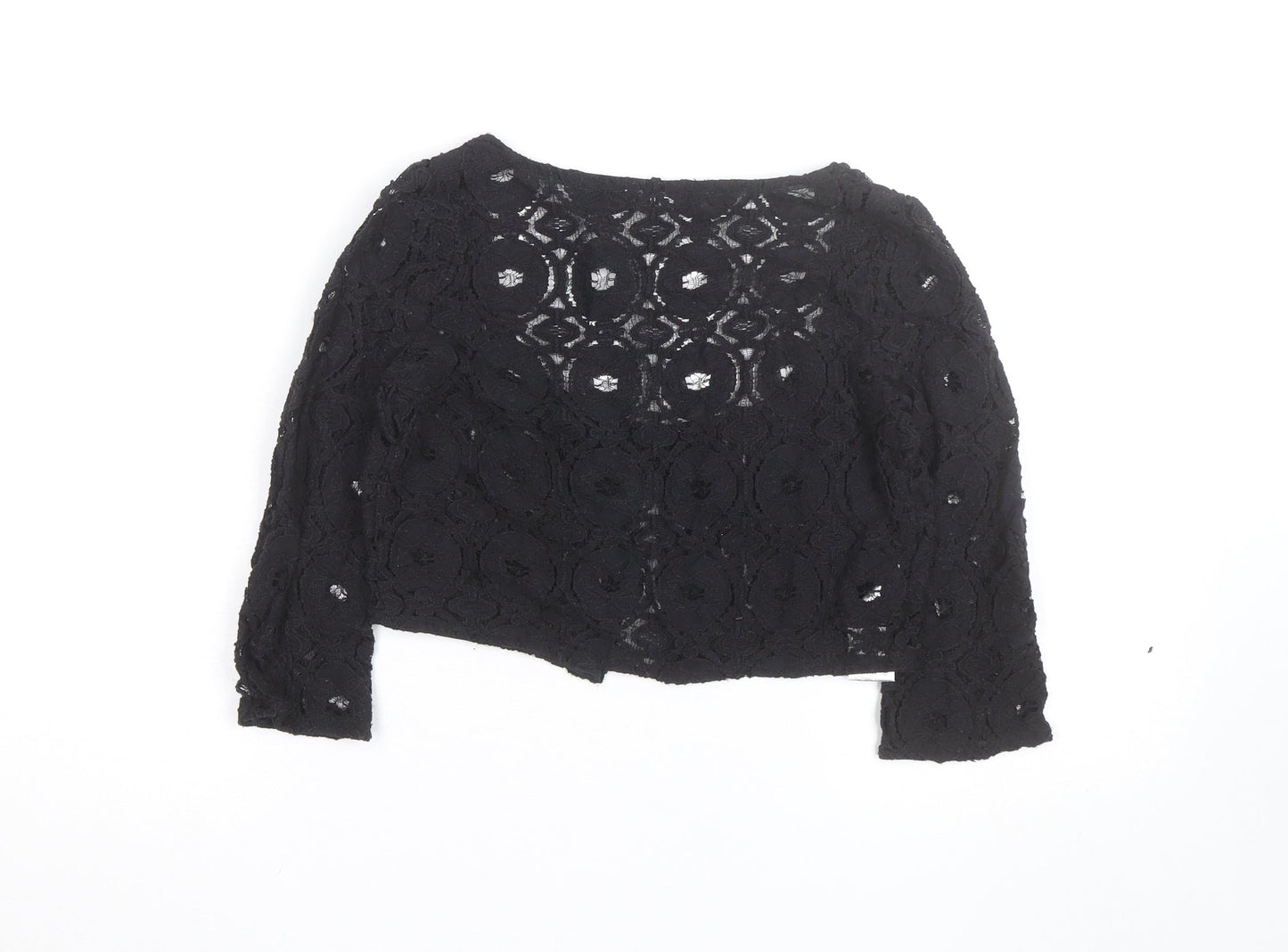 Marcelino Women Black Lace Cropped Blouse Size 12